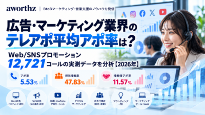 広告・マーケティング業界のテレアポ平均アポ率は？Web/SNSプロモーション12,721コールの実測データを分析【2026年】