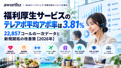 福利厚生サービスのテレアポ平均アポ率は3.81%｜22,857コールの一次データと新規開拓の改善策【2026年】